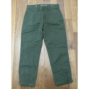 NEW Crew Crewcuts Relaxed Fit Olive Green Boys size 16 NWT